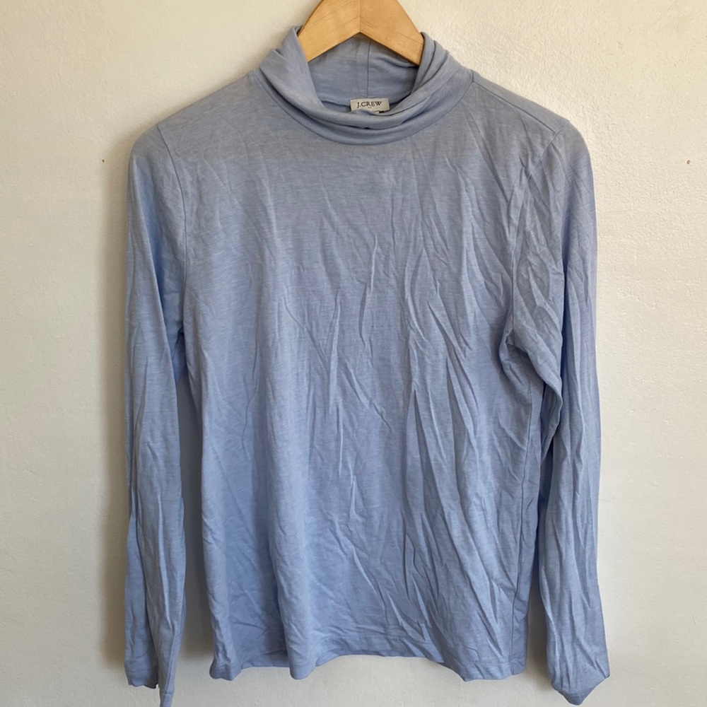 J. Crew light blue tissue turtleneck | size: M | color: light blue